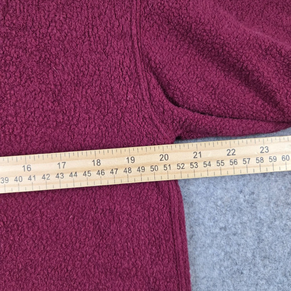 Aerie Henley Sweatshirt Womens XS Maroon Long Sleeve Button Front Sherpa Fleece - Picture 6 of 9